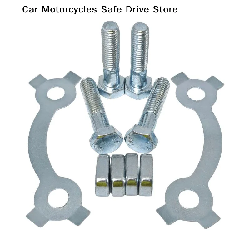 【M】1Set Silver Rear Sprocket Bolts With Retainer Locker For CG125 GS125 JH-70 Pit Dirt Bikes Motorcycle