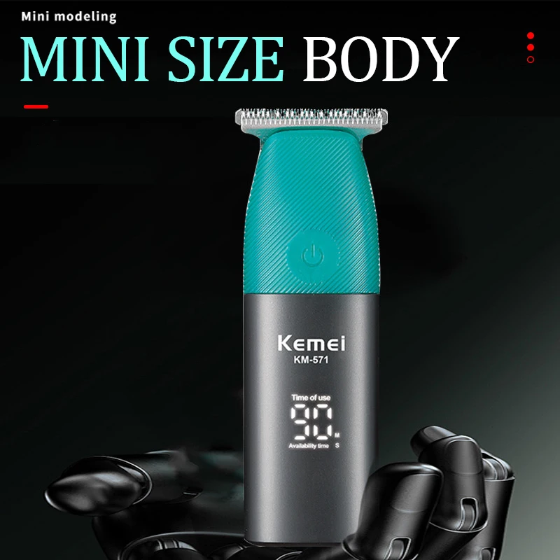 Kemei-cortapelos inalámbrico para hombres y adultos, cortadora de pelo eléctrica recargable, resistente al agua, corte de pelo