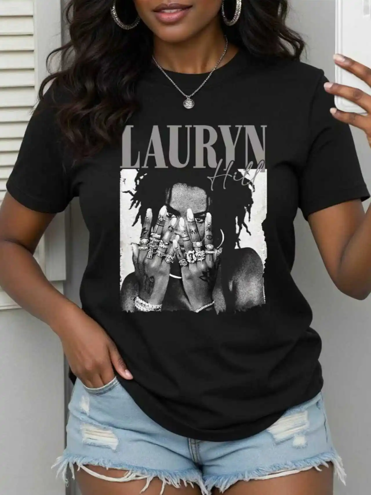 

American Vintage Rapper Design! Women's Plus Size T-Shirt, Sweet & Cool Sexy Slim Fit Street Style