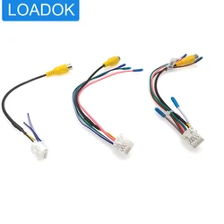 Universal 10 Pin Car Radio RCA Rear View Camera Video Input Wifi Cable Adapter Wiring Connector Android Multimedia DVD