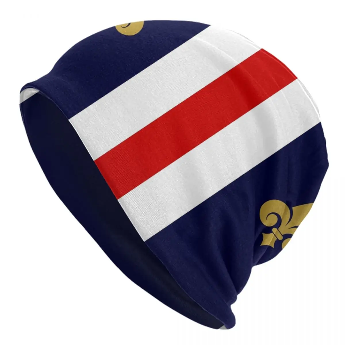 

France Fleur De Lis French Flag Bonnet Hat Knitting Hats Men Women Fashion Fleur-De-Lys Lily Flower Winter Warm Beanies Cap