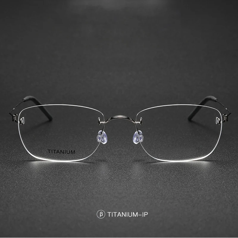 Top Quality Handmade Titanium Rimless Prescription Glasses Frame Men Women Luxury Small Size Face Eyeglass Frame Optical Eyewear