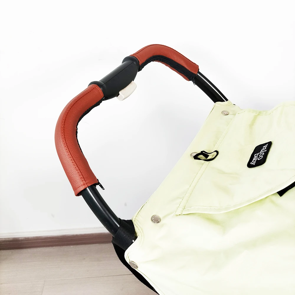 Buggy Push Bar Leather Cover For Valco Baby Snap4 Trend Stroller Mom's Handrail Protective Cover With Zipper Custom Accessories
