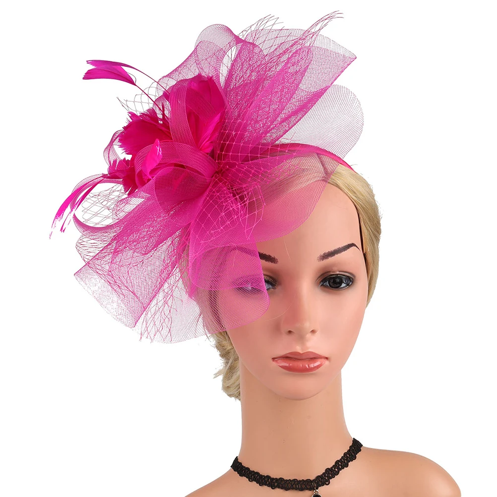 

Mesh Bride Hat Hair Fascinator Fascinators Clips Has Headband Accessories Cheongsam Women