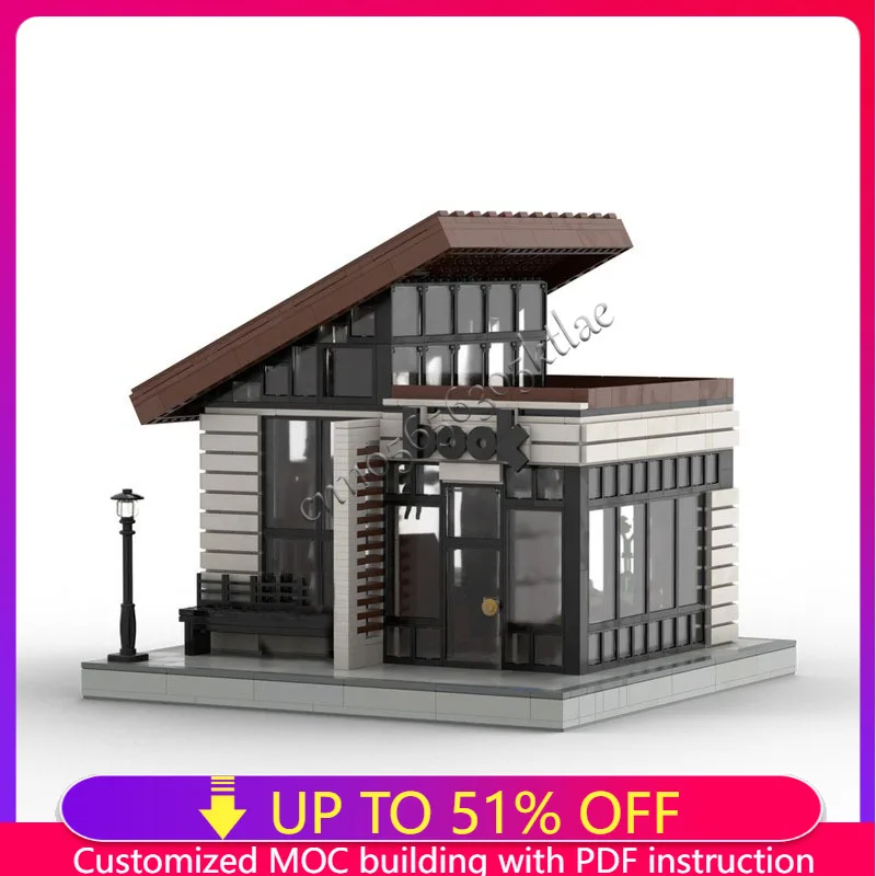 

Hot 2060 Parts Bookstore Building Block Urban Street View Bricks Model Assembly Toys Set For Children Birthday Christmas Gifts