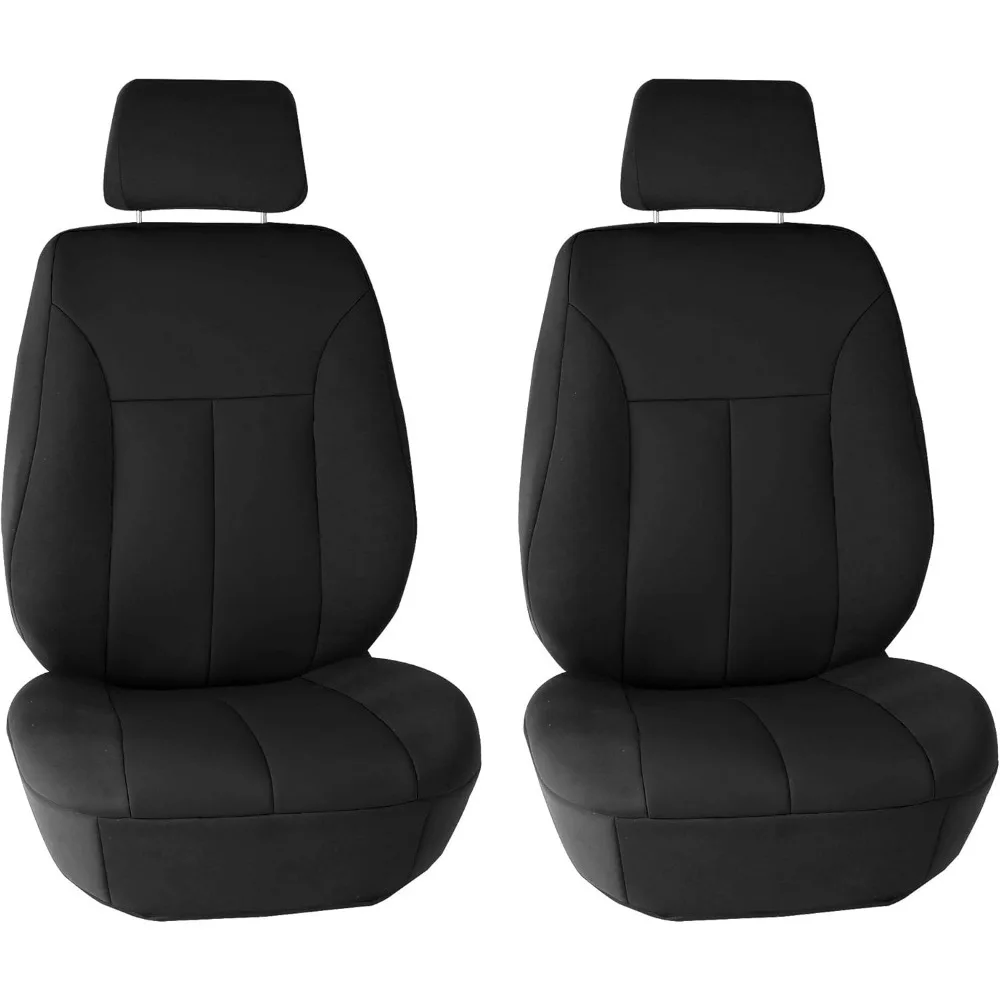 

Универсальные неопреновые чехлы на автомобильные сиденья для низких задних сидений со съемными подголовниками, безопасные подушки безопасности, совместимые чехлы на сиденья