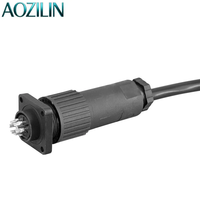 AOZILIN 7 Core Aviation Plug Socket Industrial Hydraulic Proportional Valve Connector Replacement Adapter