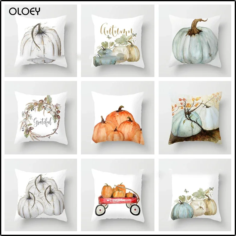 Best Selling Halloween Pumpkin Short Plush Home Decoration Sofa Office Pillow Cushion Cover Creative Fashion Personality Comfort