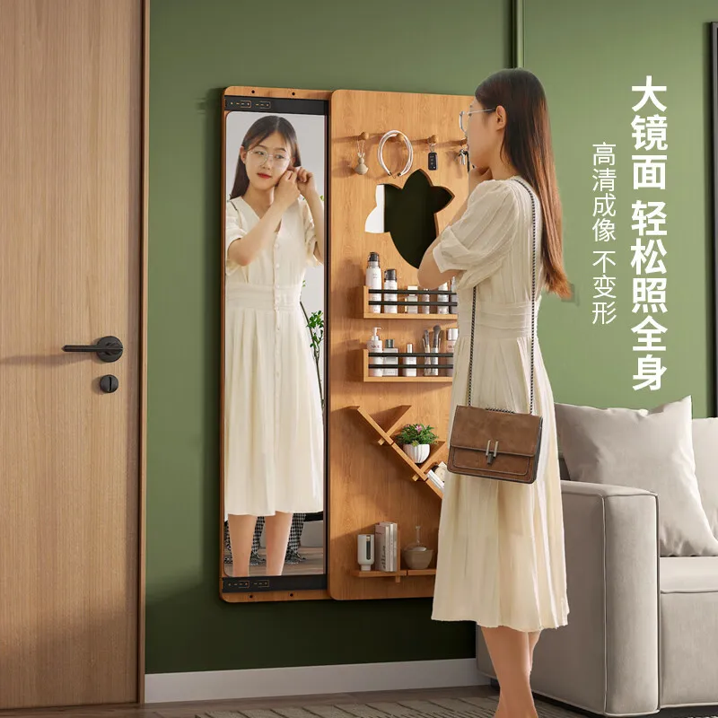 full-length mirror wall-mounted full-length mirror, hidden push-pull full-length mirror, home bedroom makeup mirror