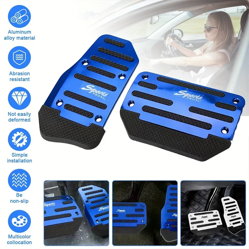 Car pedal modification brake accelerator clutch upgrade, anti-skid modification, universal aluminum alloy metal without drilling