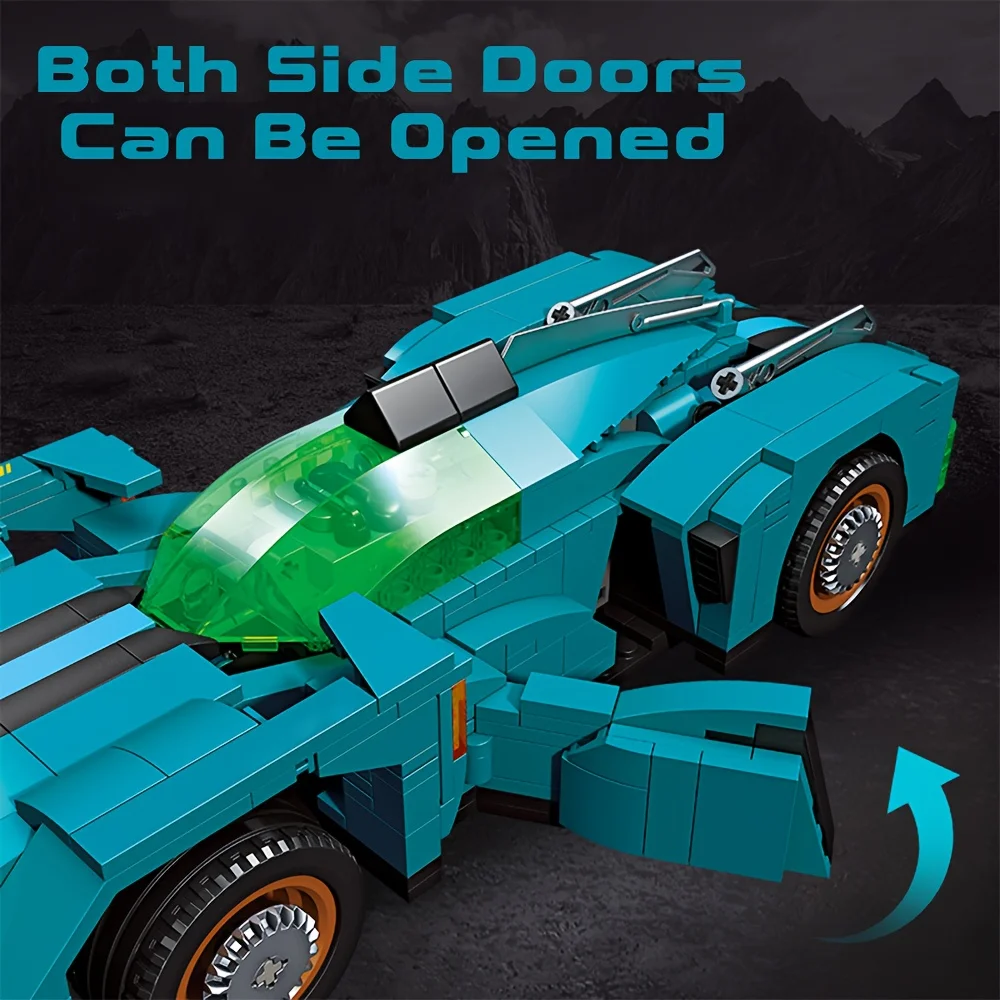 Conjunto de blocos de construção de carro de corrida criativo presente ideal blocos de construção de controle remoto durável brinquedos de blocos de construção