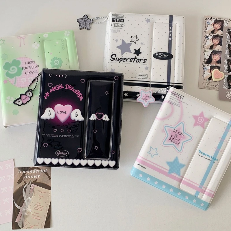 

A5 Cartoon Album Photo Kpop Photocard Binder Large Capacity Photo Album Idol Cards Storage Book Transparent Binder Background