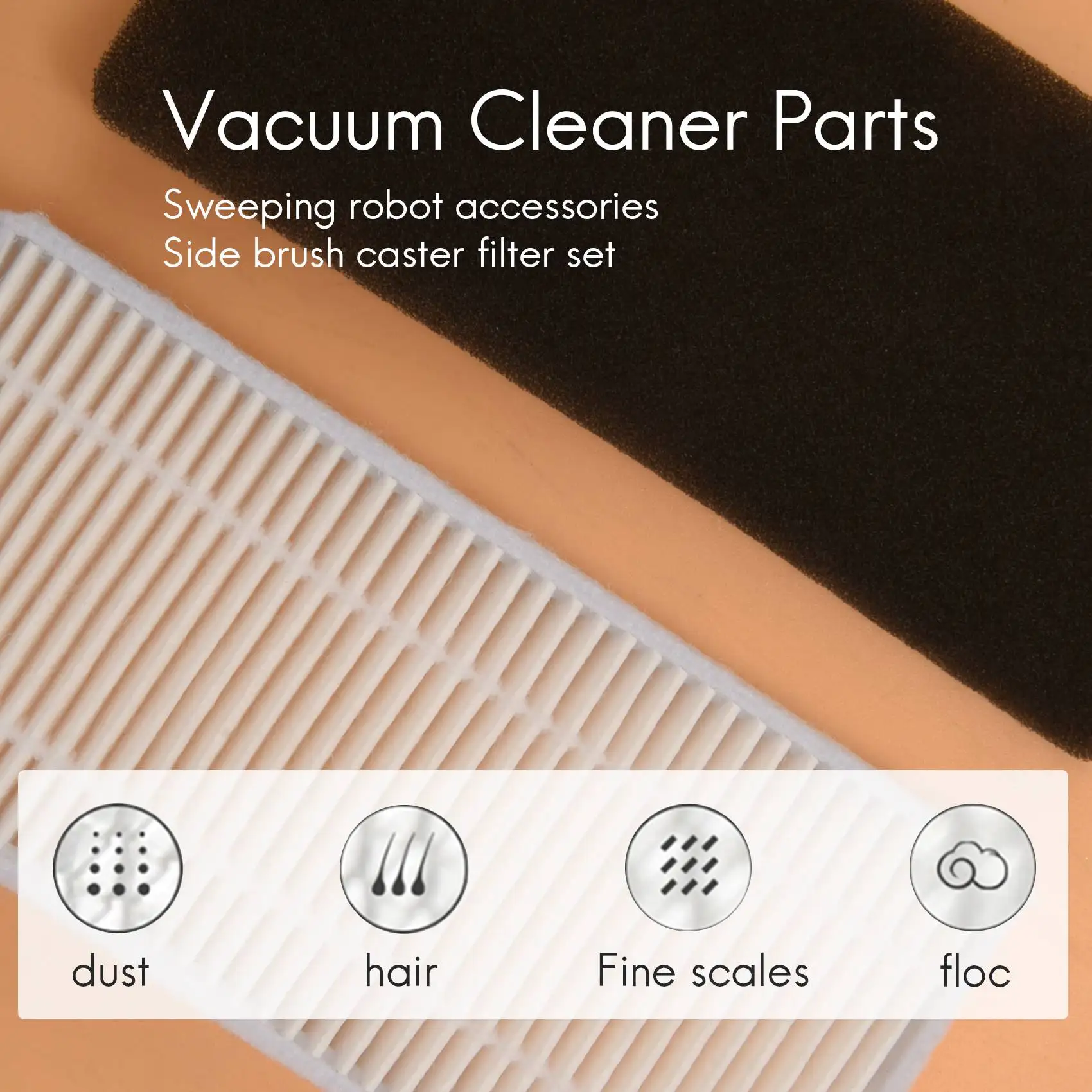 YCOC-18Pcs Side Brush Main Brush Frame Cover Caster Wheel Filter For ECOVACS DEEBOT 600 601 605 710 N79 N79S Vacuum Cleaner Spar