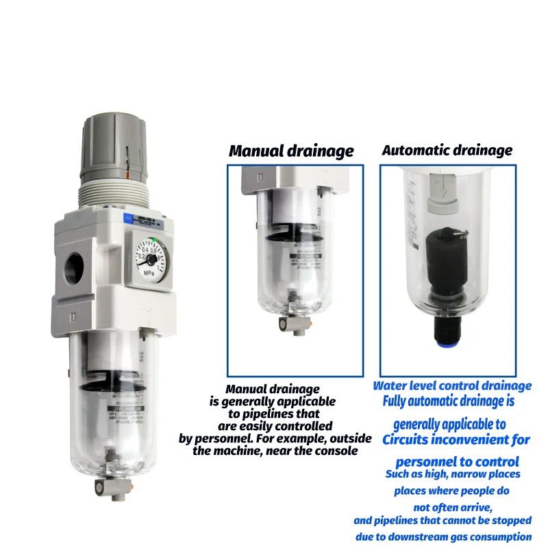 AFR Marke AW20/30-02E Luftquelle Öl-Wasser-Abscheider Luftfilter mit Druckregelventil Filter Druckminderventil – Detail 3