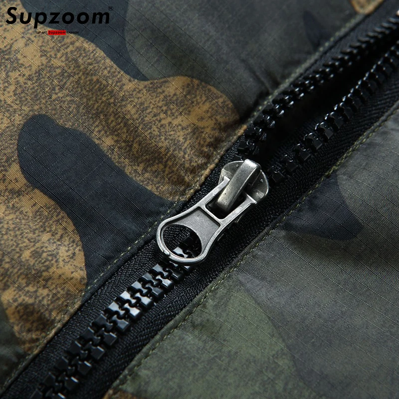 Supzoom 2022 New Arrival Top Fashion Loose Winter Large Camouflage Letters Patchwork Warm Plaid Padded Coat Casual Down Jacket