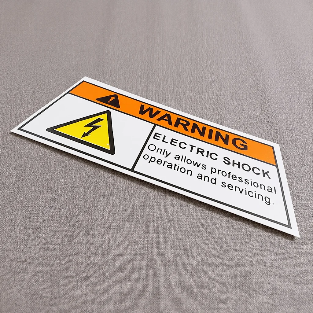 ملصق تحذير للسلامة الكهربائية ملصق خطر الصدمات عالي الجهد ذاتي اللصق لسلامة المرور في مستشفى المدارس في المصنع #6