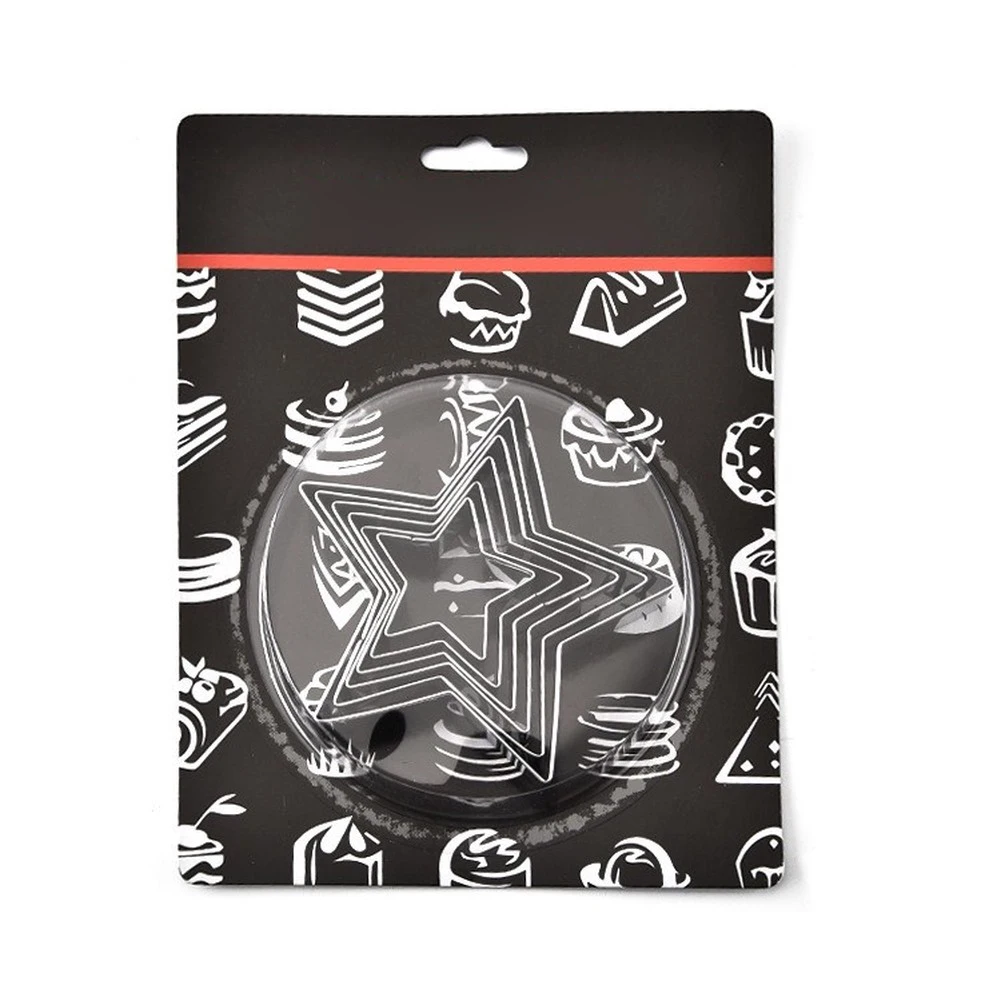 Creative Cake Decorating Tool Cookie Shaper 8.5*8.5*2cm Star Cake Ring Handmade Touch Rust Resistant Dishwasher Safe