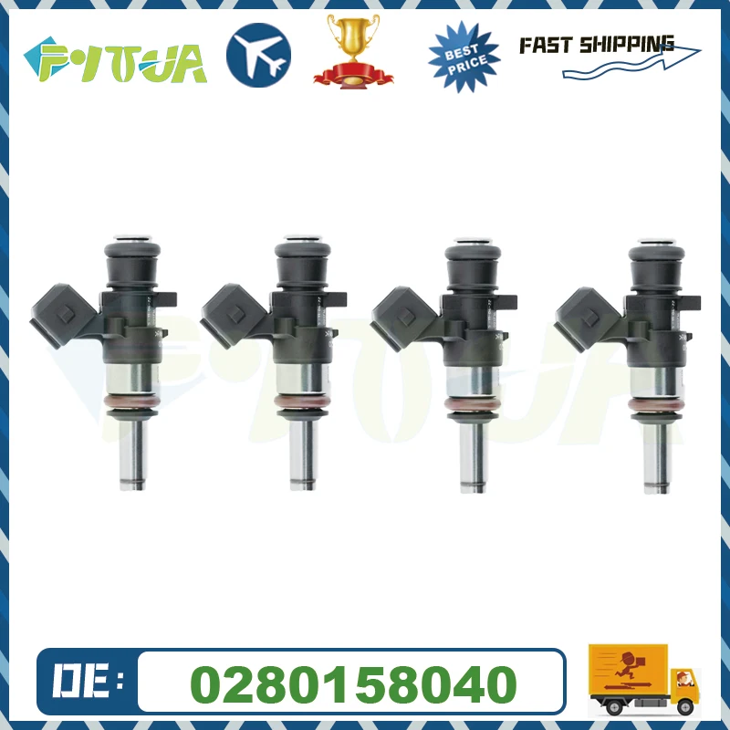 

4 шт. высокопроизводительный топливный инжектор 0280158040 0 280 158 040 для топливного клапана Bosch, бензина, автомобиля, детали форсунки форсунки