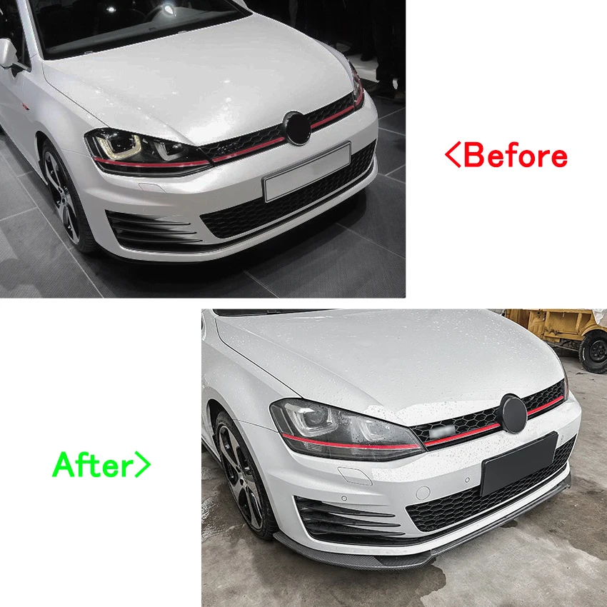 For VW Golf 7 MK7 GTI R Rline 2012 2013 2014 2015 2016 2017 2018 Front Bumper Lip Spoiler Lower Guard Plate Splitter Board Blade