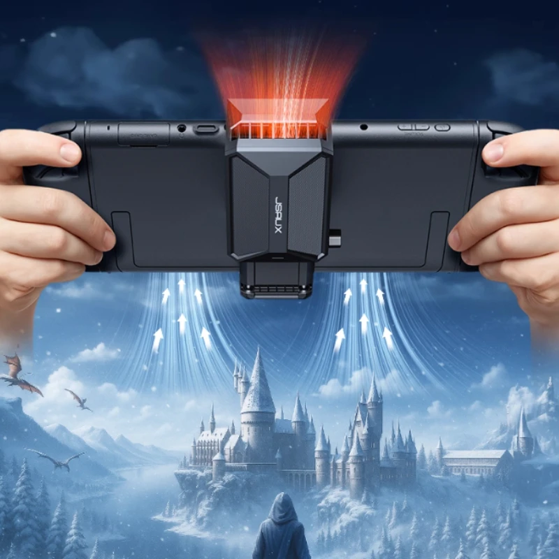 

Охлаждающий вентилятор JSAUX, ультра тихий охлаждающий вентилятор с клипсой и регулируемой скоростью, аксессуар для AirMobile для Nintendo Switch2