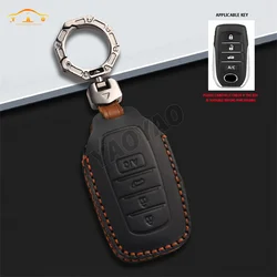 For Toyota BZ4X COROLLA CROSS 2022 942B 14th Crown Royal Saloon Accessories A/C AC Genuine Leather Car Key Cover Case