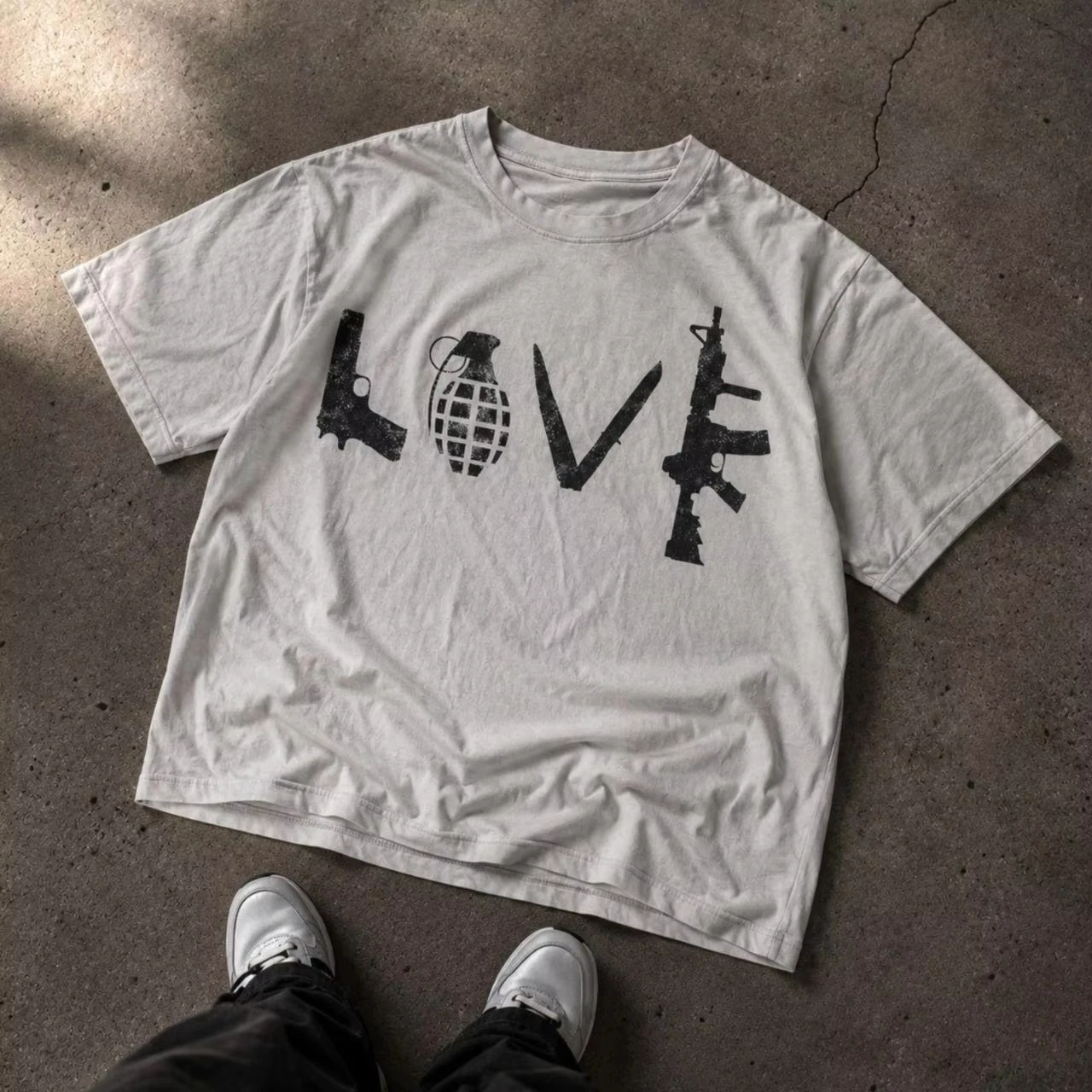 2026 New Cool Arrival_ Classic Y2K, 2000s Millennium-Era Style, Trendy Printed T-Shirt, “Garbage Rock” Oversiz
