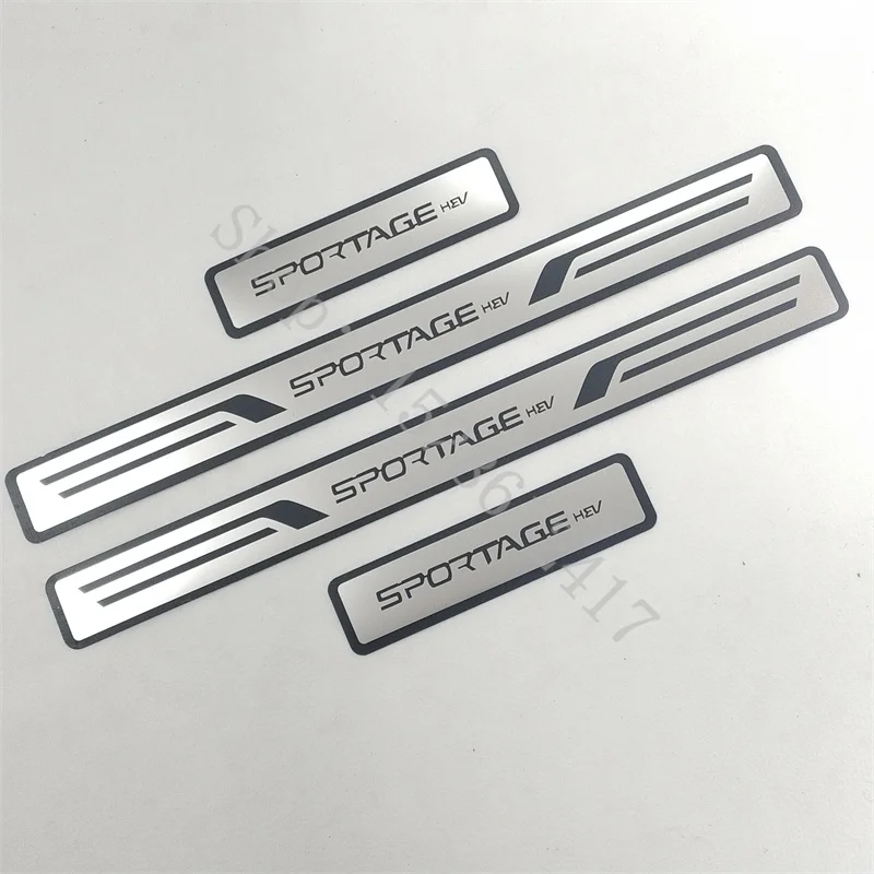 for KIA Sportager Sportage 2007 2008-2023 car Accessories Door sill scuff plates thresholds protector Stickers Welcome Pedal view 2