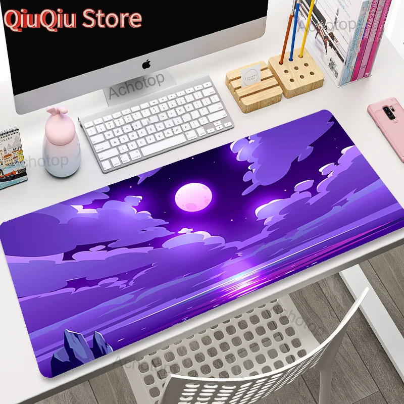 Pink Clouds Mouse Pad Gamer Mousepads Big Gaming Mousepad Kawaii XXL Mouse Mat Large Keyboard Mat 100x55cm Desk Pad For Computer