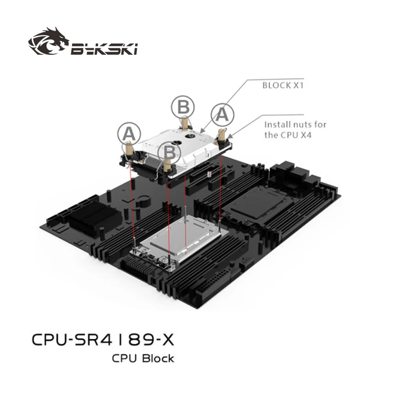 

Bykski CPU Water Block Use for INTEL LGA4189 Server AI Cloud Computing Liquid Cooling All-Metal CPU-SR4189-X