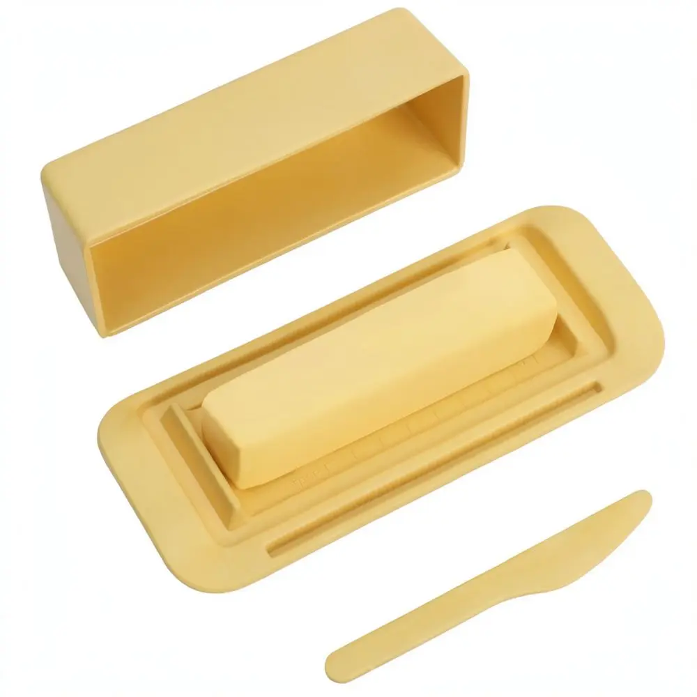 For For ECWAY Modern Bamboo Butter Dish With Integrated Slicer Lid Kitchen Food Storage Keeper Case Practical Cheese Server