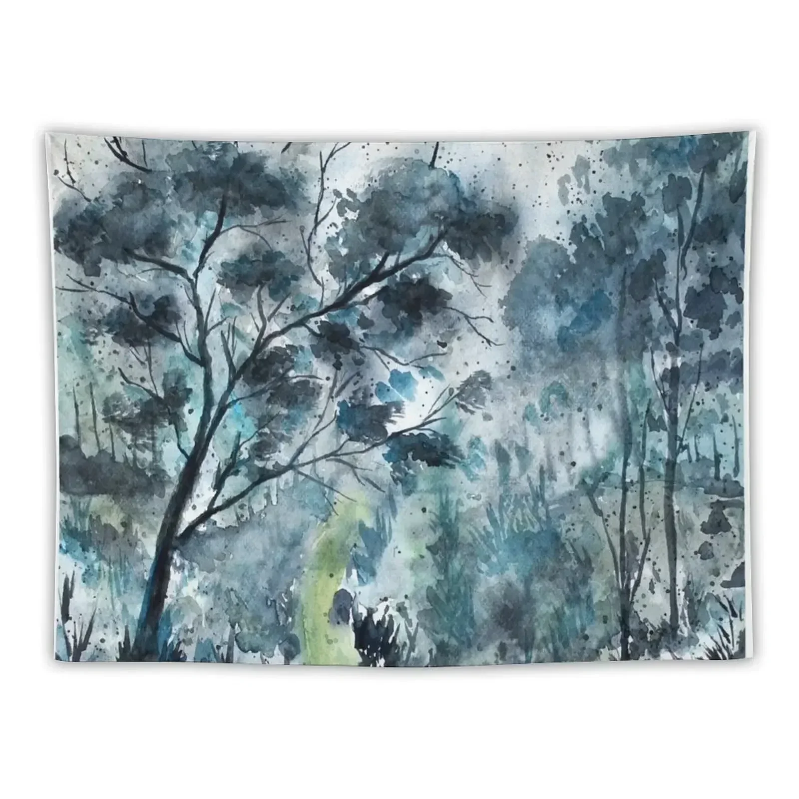 

Blue forest Tapestry Bedroom Decoration Wall Hanging Mushroom Tapestry