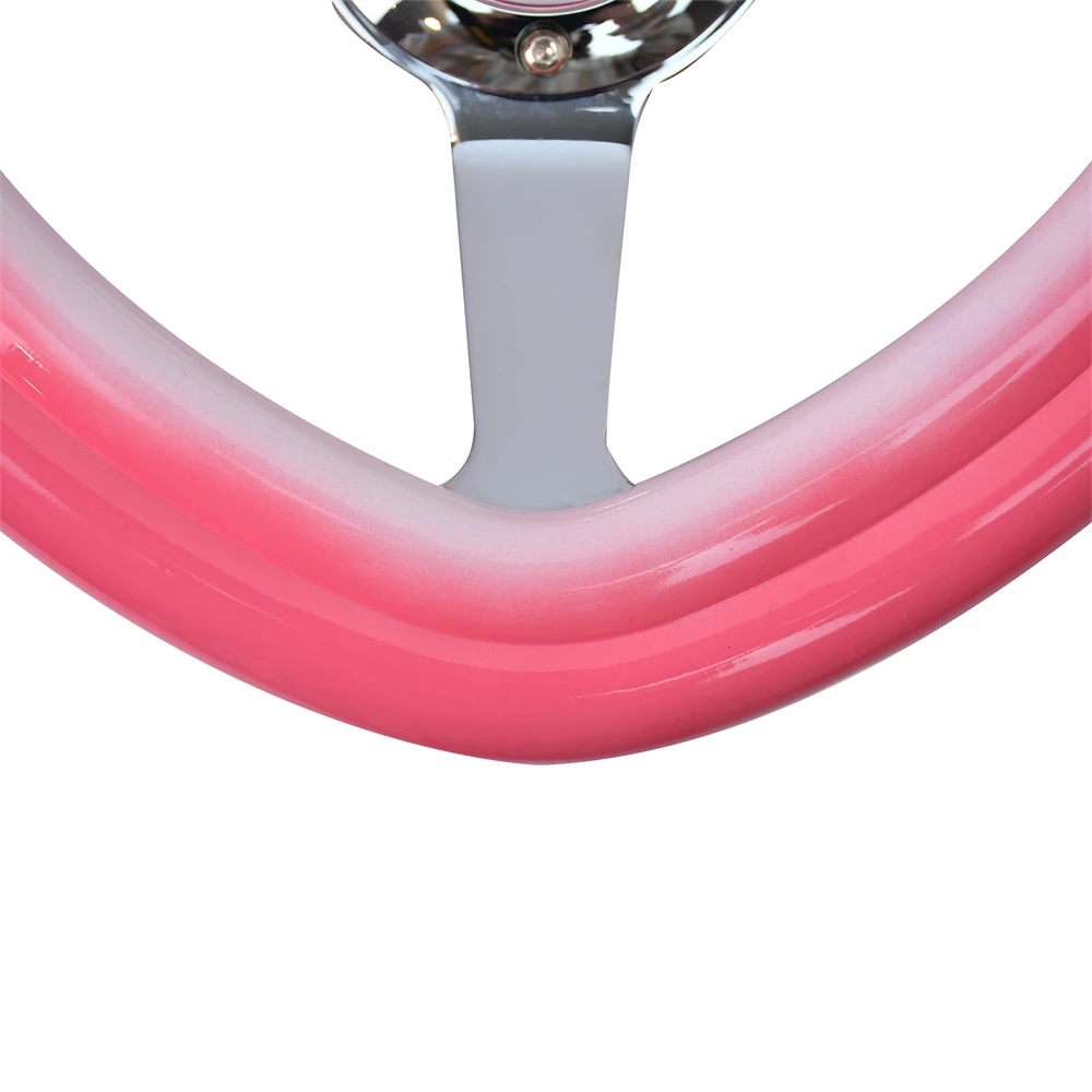 TIYPEOR ABS التدرج الوردي العالمي الرياضة عجلة القيادة 320 مللي متر على شكل قلب الانجراف محاكاة سباق لعبة عجلة القيادة