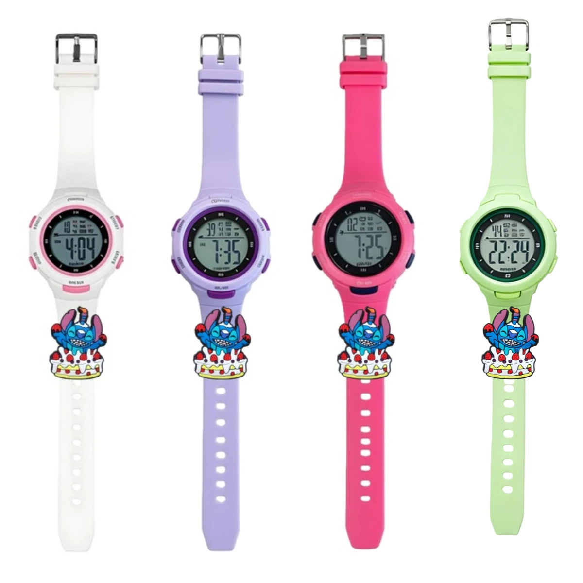 

Новые детские модные часы Lilo & Stitch, светящийся водонепроницаемый будильник, умные часы для девочек, студенческие электронные наручные часы, подарки