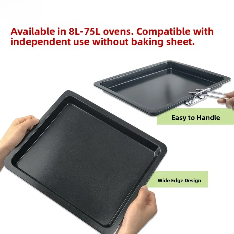 Non-Stick Flat-Bottom Baking Tray Cookie Sheet Macaron Baking Pan Oil Dish Baking Food Tray Mivioveo Kitchen Cooking Utensils