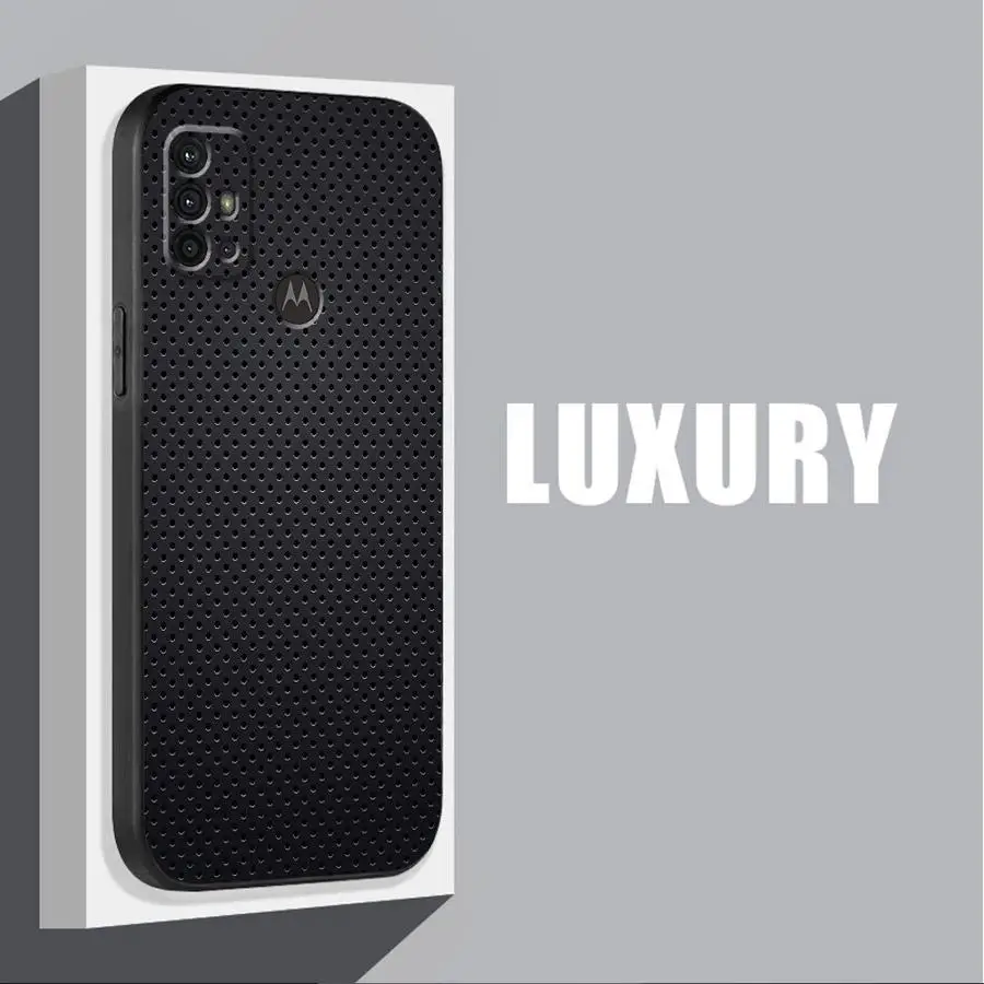 Carbon Fiber Case for Motorola Moto G9 Plus Play Power G200 Edge 20 Pro Lite 30 Pro 30 Neo 40 Pro One Fusion Plus TPU Soft