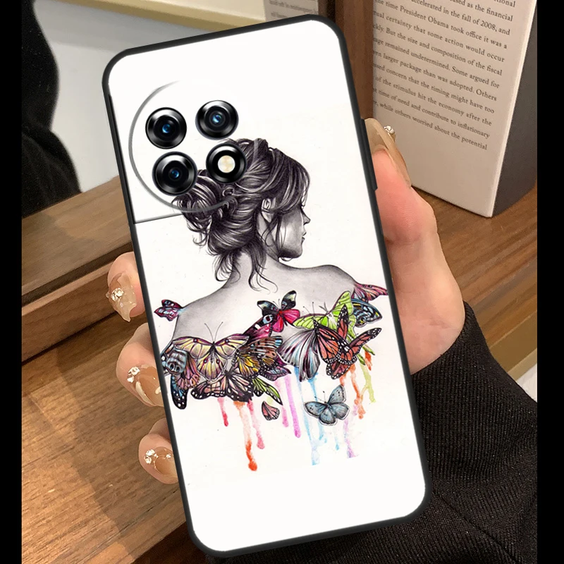 حافظة على شكل فراشة لهاتف OnePlus Nord 5 CE 2 3 4 Lite N20 N30 OnePlus 13R 12R 8T 10T 13T 10 11 12 13