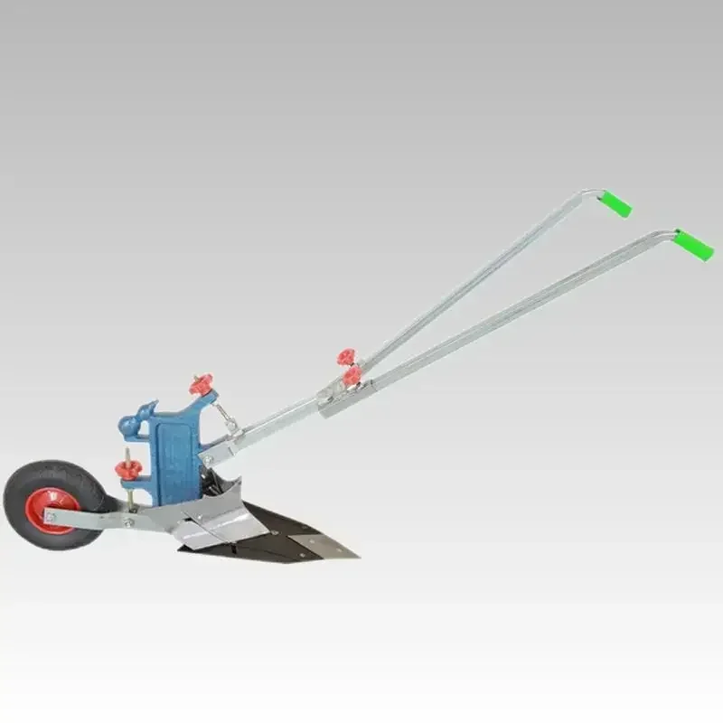 Agricultural Trencher Ridge Mill Micro Tiller Small Trenching Plow Household Cultivator Manual Soil Ploughing Machine