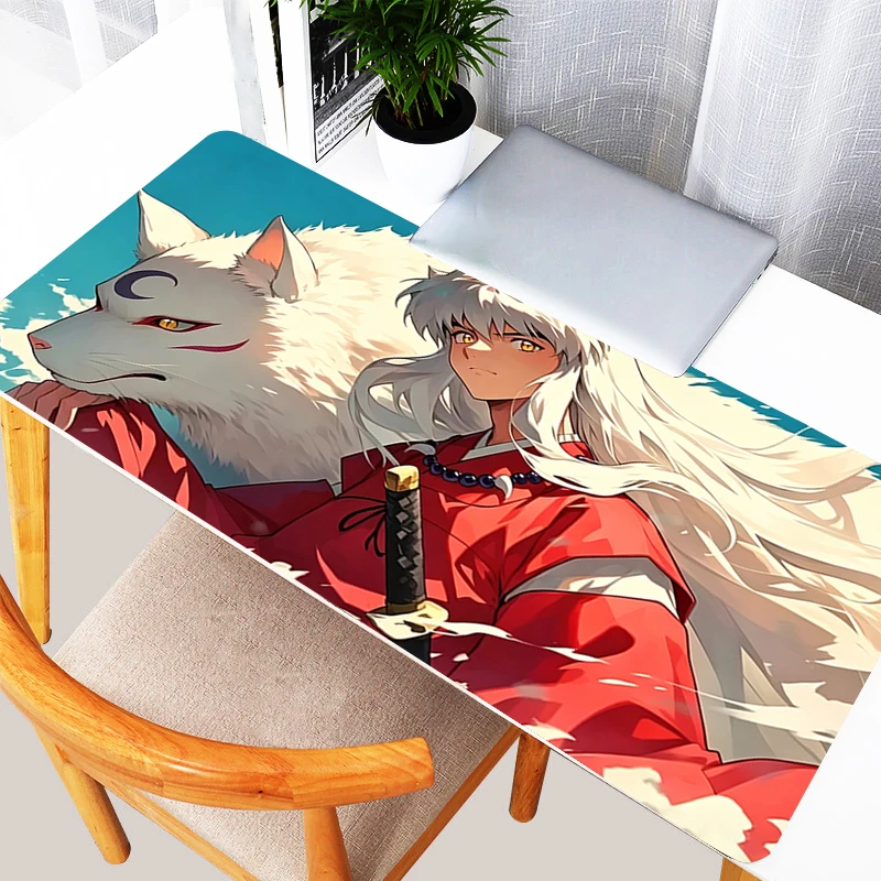 Mouse Pad Notbook Gaming Desk Mat Hot Anime Mouse Mat Inuyasha Large Keyboard Pad PC Gamer Rug Office Mousepad Home Table Pad