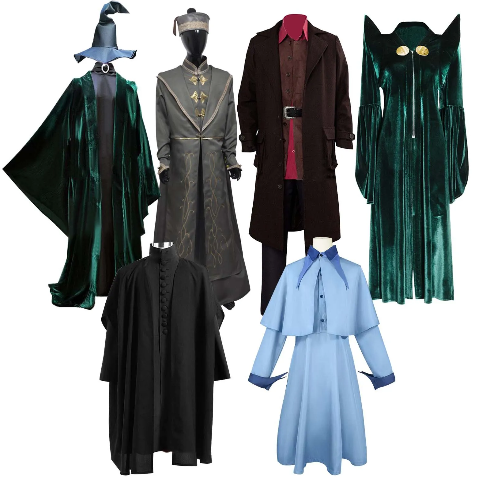 

Cosplay Of Characters From The Movie Series: Dumbledore Hagrid McGonagall Fleur And Snape