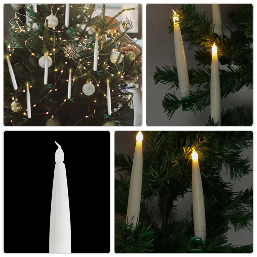 10 قطعة Led مصباح عديمة اللهب الأبيض ضوء طويل لعيد الميلاد ديكور حفلات الزفاف عيد ميلاد هالوين ديكور المنزل #2