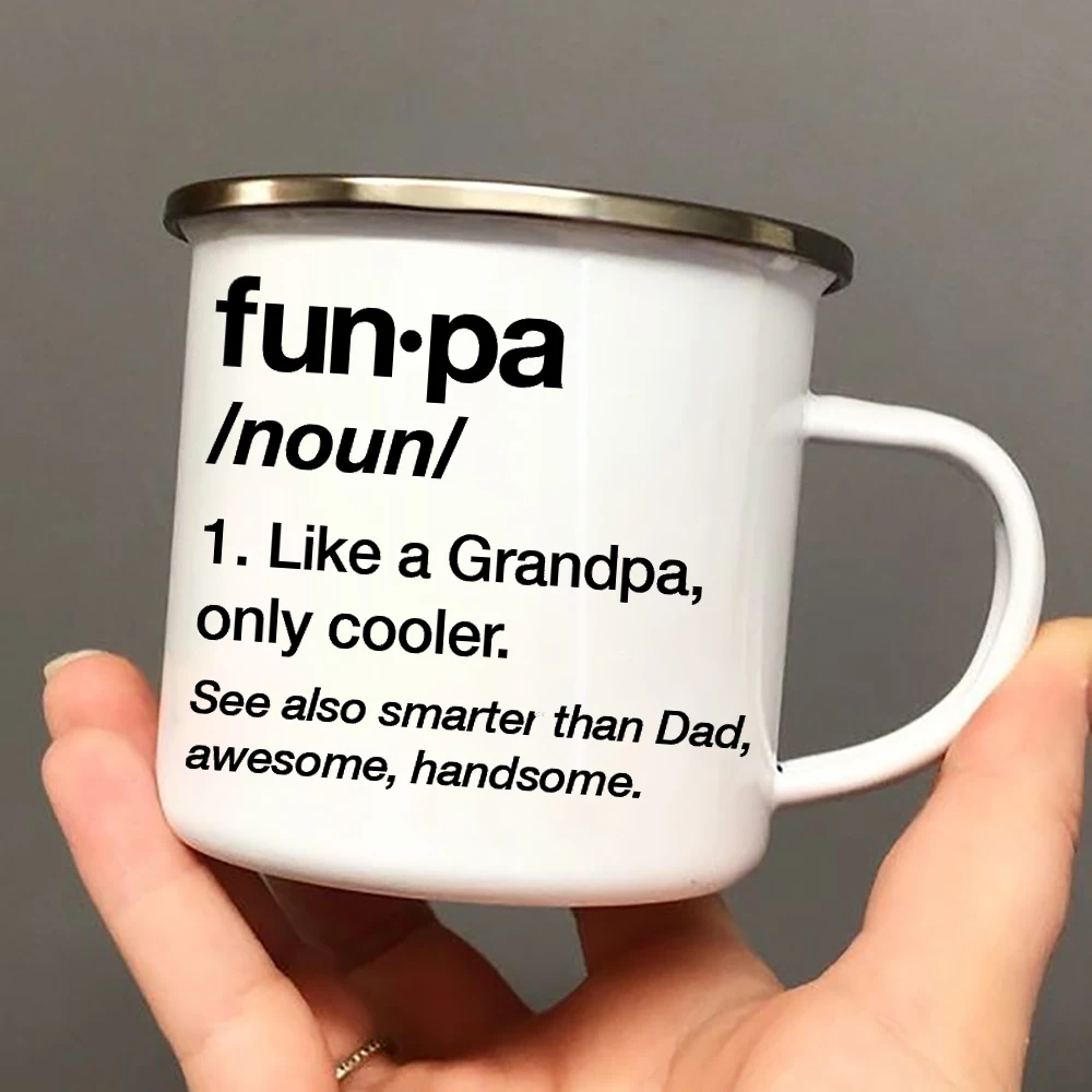 

Happy Fathers Day Gift for Grandpa Grandfather Coffee Mugs Funpa Definition Tea Mug New Grandfather Drink Cup Gifts for Grandad