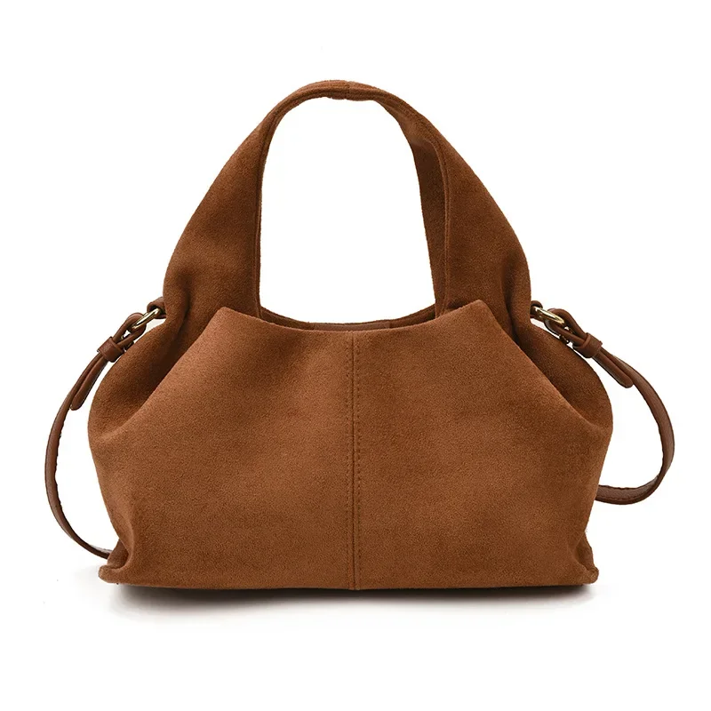 حقيبة دلو بيضاء محمولة باليد للاستخدام اليومي، حقيبة كتف عصرية وبسيطة