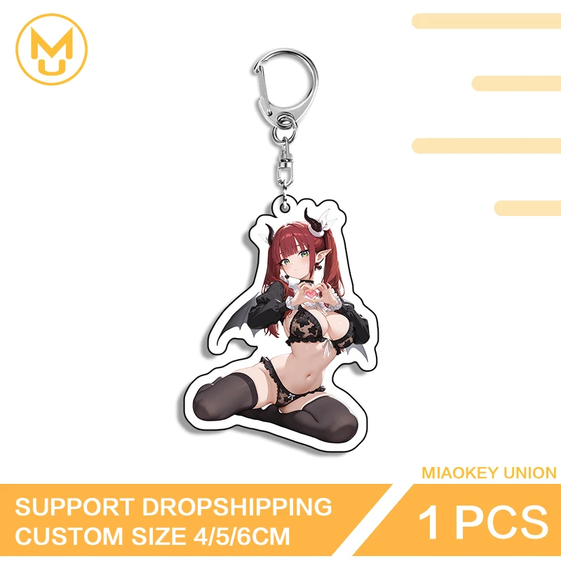 كيتاجاوا مارين شيطان فتاة الموضة شخصية مزدوجة الوجهين الاكريليك كيرينغ ارتداء اليومي للأصدقاء موضة حلقة رئيسية الهدايا