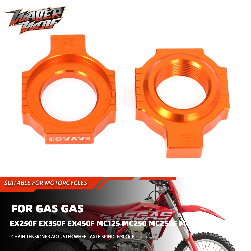 

Motorycle Chain Adjuster Tensioner For GAS GAS EX250F EX350F EX450F MC125 MC250 MC250F MC450F Rear Wheel Axle Spindle Blocks EX