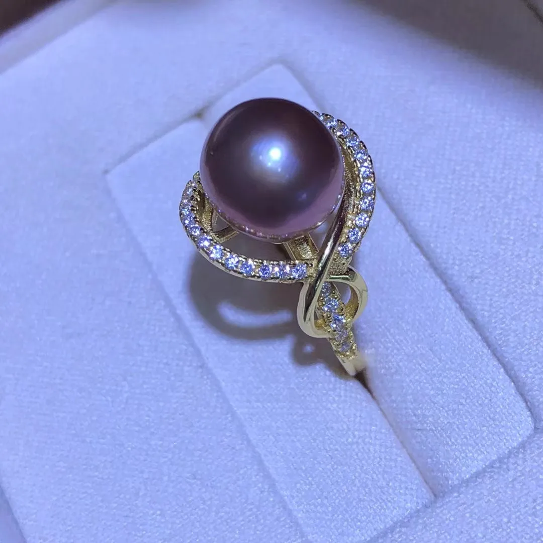 

Регулируемое кольцо из стерлингового серебра S925, настройки крепления, аксессуары, детали, фитинги для жемчуга 9-10 мм, 5 шт./лот