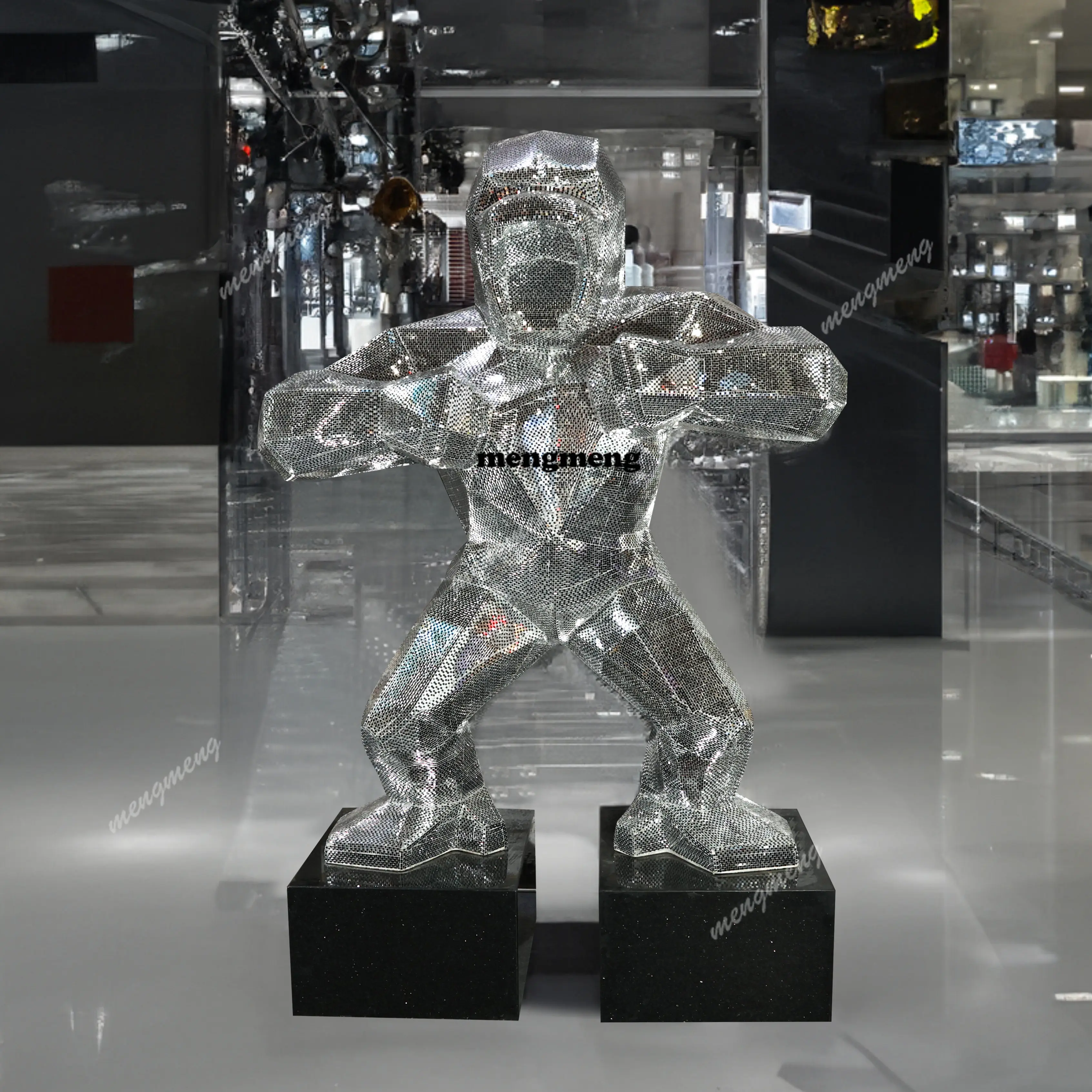 Super large floor-to-ceiling large ornament geometric sculpture fitness hall villa e-sports mall exhibition hall hotel