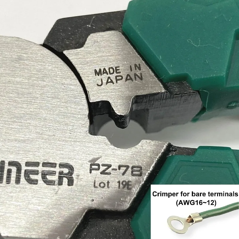engineer-pz-78-side-cutting-pliers-high-leverage-2-way-serrations-3-95mm-screw-extraction-125-35mm²-crimping