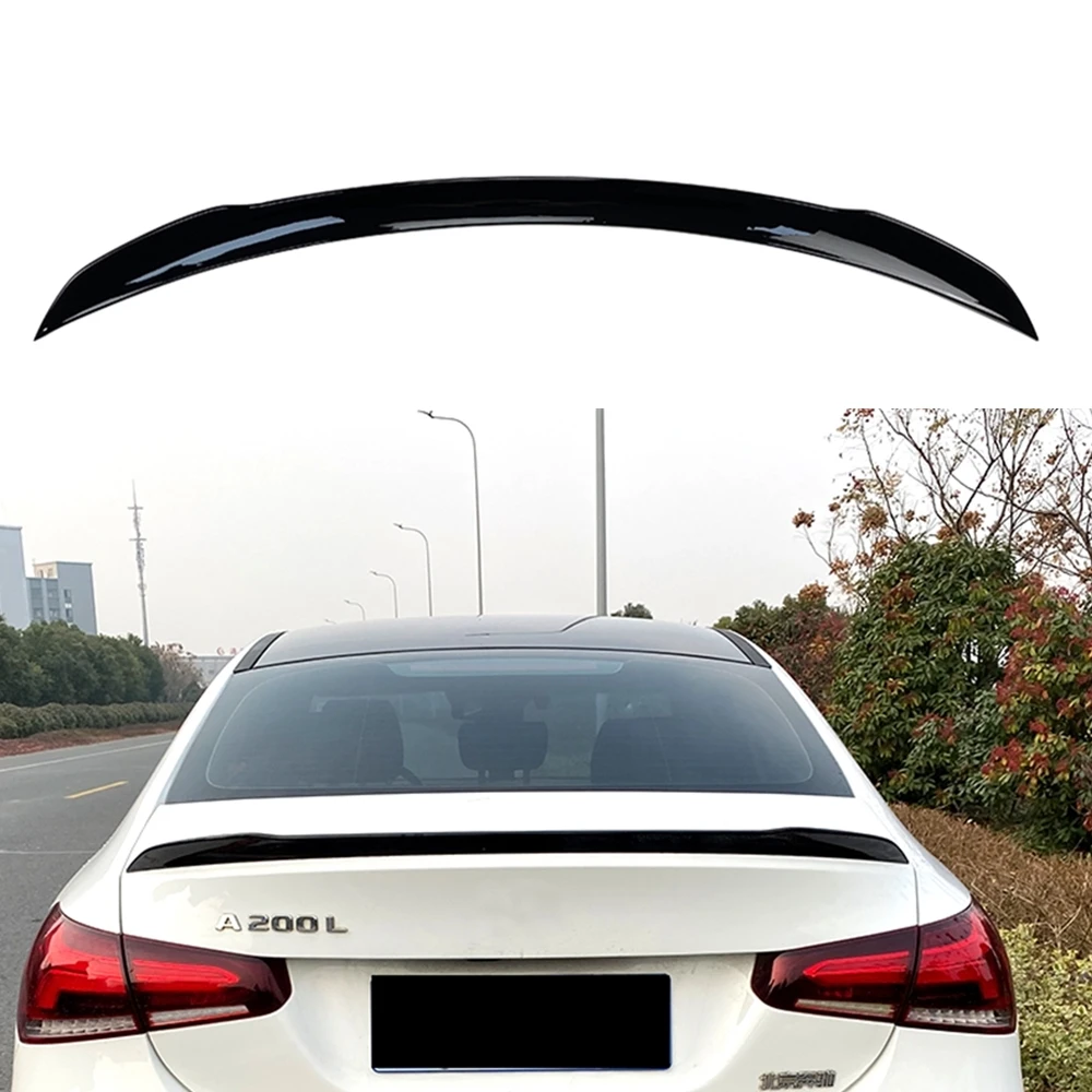 

For Mercedes Benz A Class W177 A180 A200 A220 A35 AMG Sedan 4 Door 2019-2024 Rear Trunk Lid Spoiler Wing Tailgate Splitter Lip