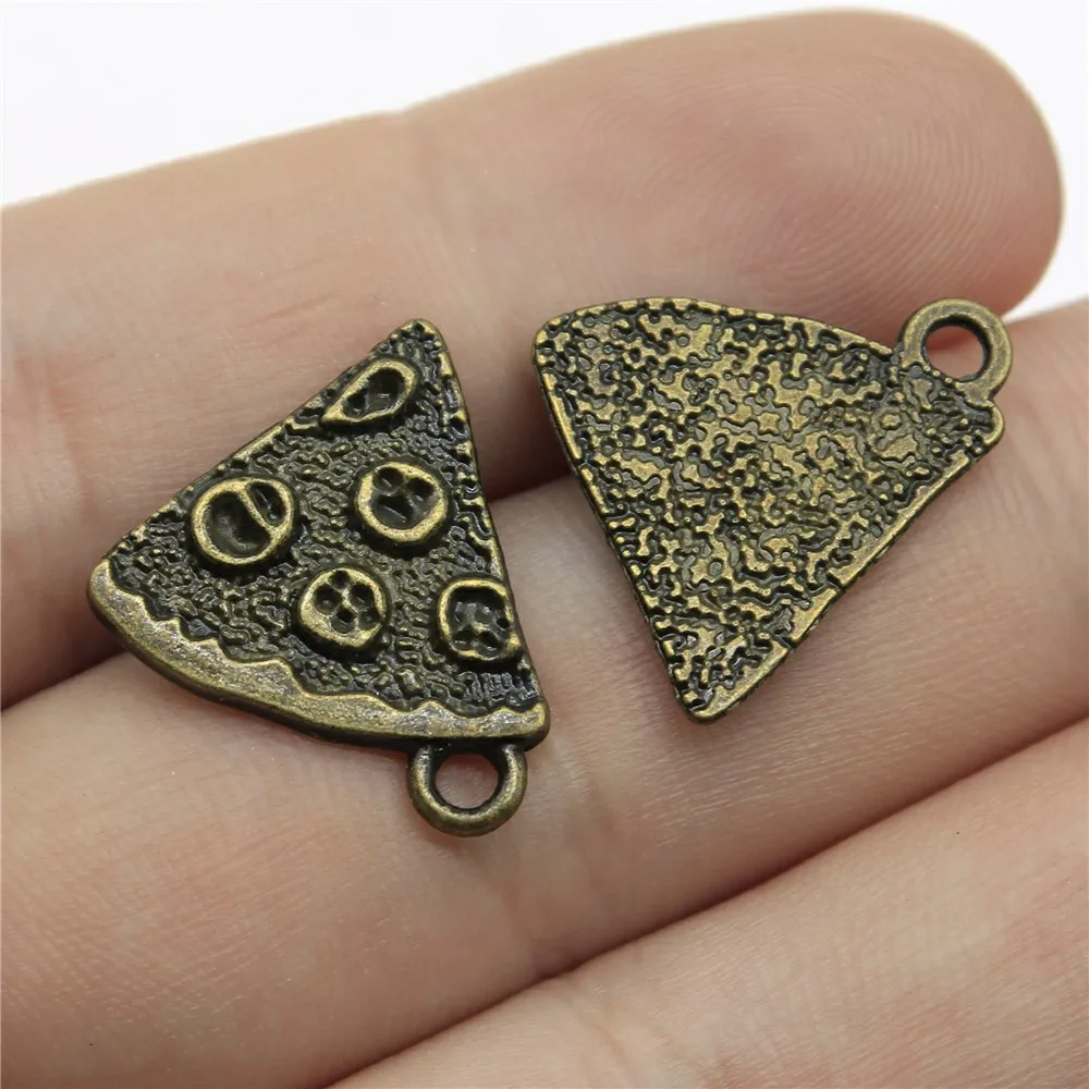 

10 шт. 21x16 мм, 2 цвета: античное серебро и античная бронза, подвески в форме печенья, кексов, пиццы, аксессуары для изготовления украшений