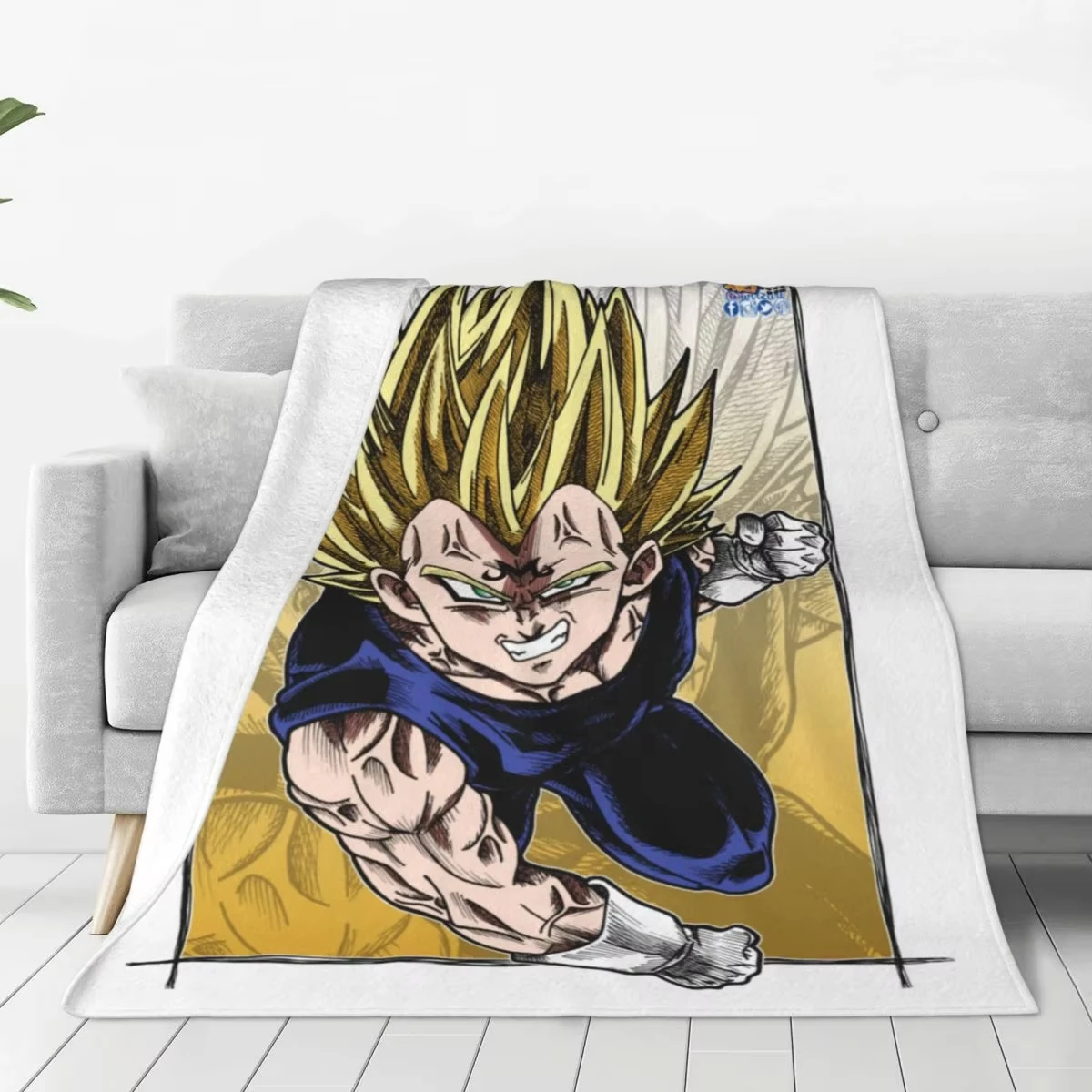 Dragon Ball Z Knitted Blanket Flannel Anime Son Goku Soft Throw Blankets for Bed Bedroom Quilt
